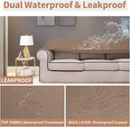 Easy-Going 100% Waterproof Couch Cover, 3 Cushion Couch Slipcover - Image 3
