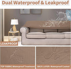 Easy-Going 100% Waterproof Oversized Chair Couch Cover, Stretch Sofa Cover | - Image 3