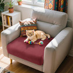 Hokway Couch Cushion Covers Christmas Wine Red Stretch Cushion Covers Sofa Seat - Image 6