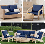 8Pcs Outdoor Cushion Covers, Stretch Patio Furniture Couch Chair Slipcovers | - Image 9