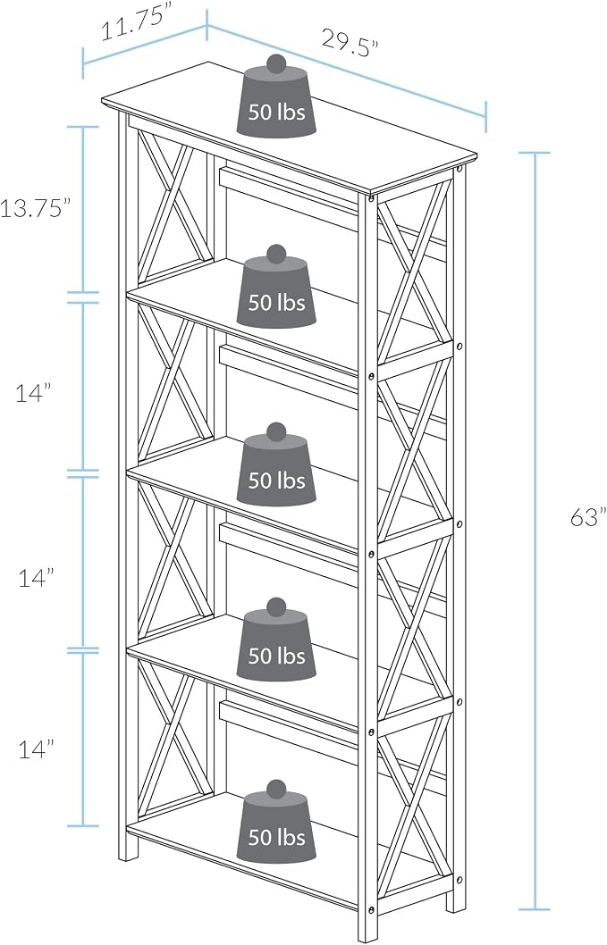 Casual Home Montego Bookcase - Image 3