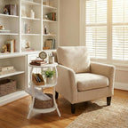 YEAKOO Vintage Small Round Side Table, 3-Tier Slim Waist Circular End Table - Image 6