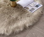 SERISSA 2x6 Fluffy Beige Faux Fur Area Rug - Image 5