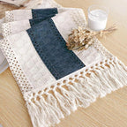 FEXIA Boho Blue Table Runner 60 Inches Long by FEXIA