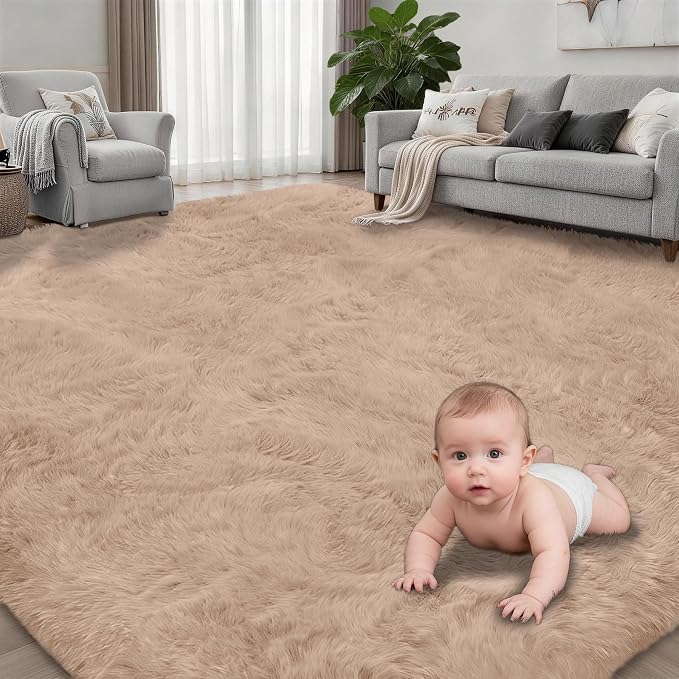 Fluffy 5x7 Area Rugs for Living Room Bedroom: Ultra Soft Shag Rug Non-Slip - Image 2