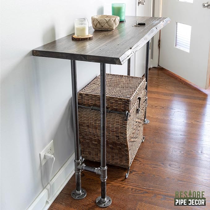 Restore by Pipe DÉCOR Live Edge Wood Console Table 48 in. x 16 in. x 34 in. - Image 6
