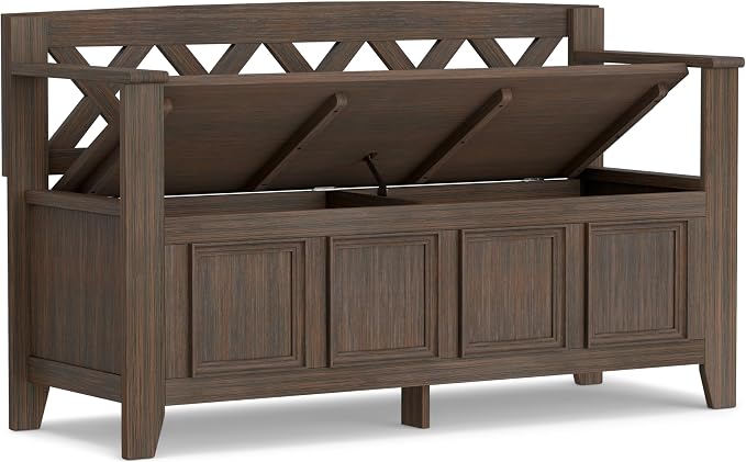SIMPLIHOME Amherst Entryway Storage Bench - Image 4