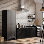 Bevivog Black Tall Bathroom Storage Cabinet, Metal Storage Cabinet - Image 5