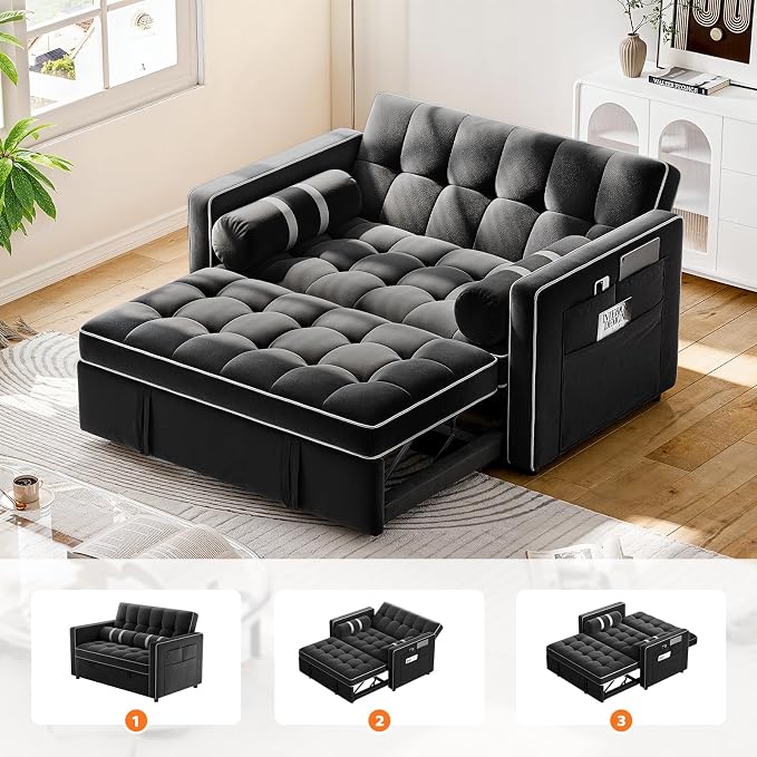 Pipishell 3 in 1 Sleeper Sofa Bed, Pull Out Couch - Image 5