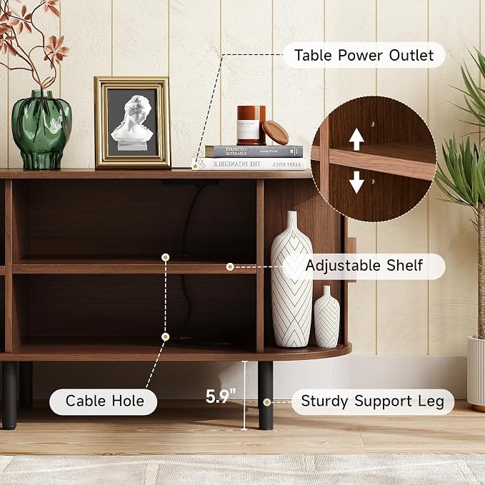 ONBRILL 86.6" TV Stand with Power Outlet - Image 6
