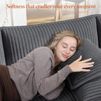 Vesgantti 109" L Shaped Cloud Sectional Couch, Comfy Corduroy Upholstered - Image 6