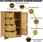 Yardenaler Bamboo Bathroom Storage Cabinet - Image 4
