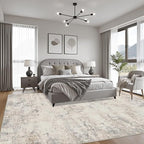10x14 Area Rug Living Room: Modern Washable Soft Carpet Brown Beige | - Image 2