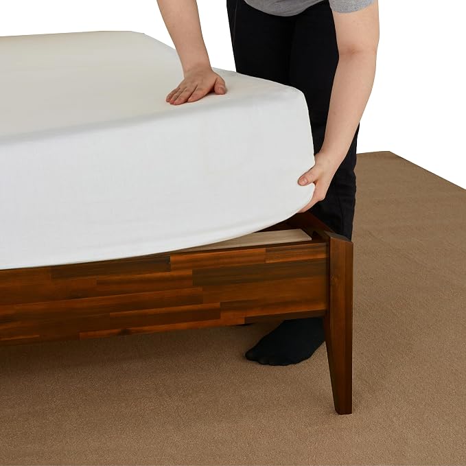Bme Dinkee 15-Inch Solid Wood Queen Platform Bed Frame - Image 9