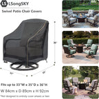 Patio Swivel Chair Cover 4 Pack, Waterproof Heavy Duty Outdoor Chair Covers - Image 3