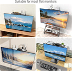 CABTE Adjustable Steel TV Top Shelf, Floating TV Stand, Universal Monitor Shelf - Image 7
