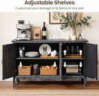 RoyalCraft Buffet Cabinet with Storage, Vintage Solid Wood Sideboard Table - Image 4