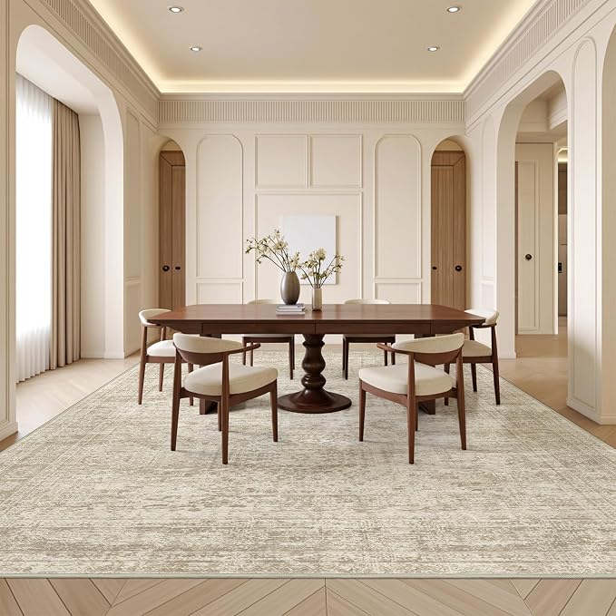 8x10 Area Rugs for Living Room, Large Washable Rug, Dining Room, Low Pile - Image 5