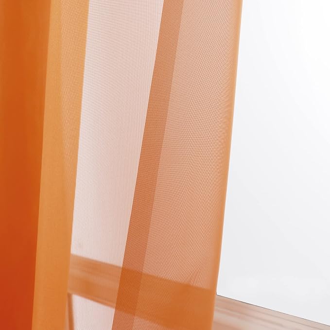 Sheer Curtains 90 Inches Long 2 Panels Set - Image 3