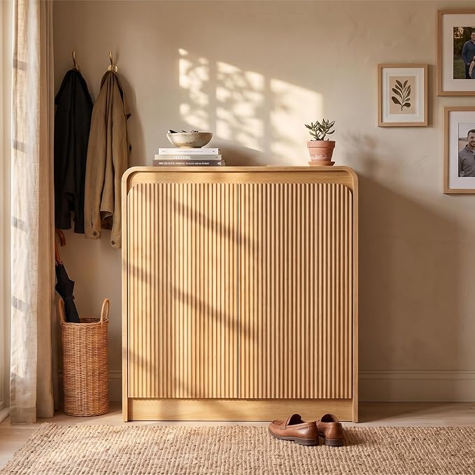 FURSUN Modern Fluted Sideboard - Image 7