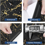FunStick 36"x200" Wide Gold Black Peel and Stick Wallpaper - Image 5