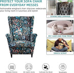 KRFOONN Wingback Chair Covers Slipcovers 2 Piece Stretch Wing Chair Covers - Image 5