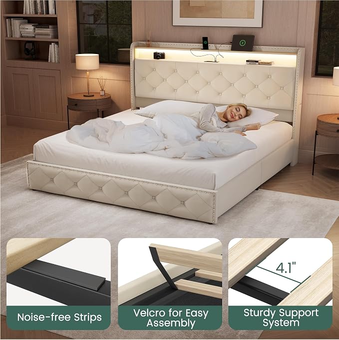 LARMACE Queen Size Bed Frame - Image 9