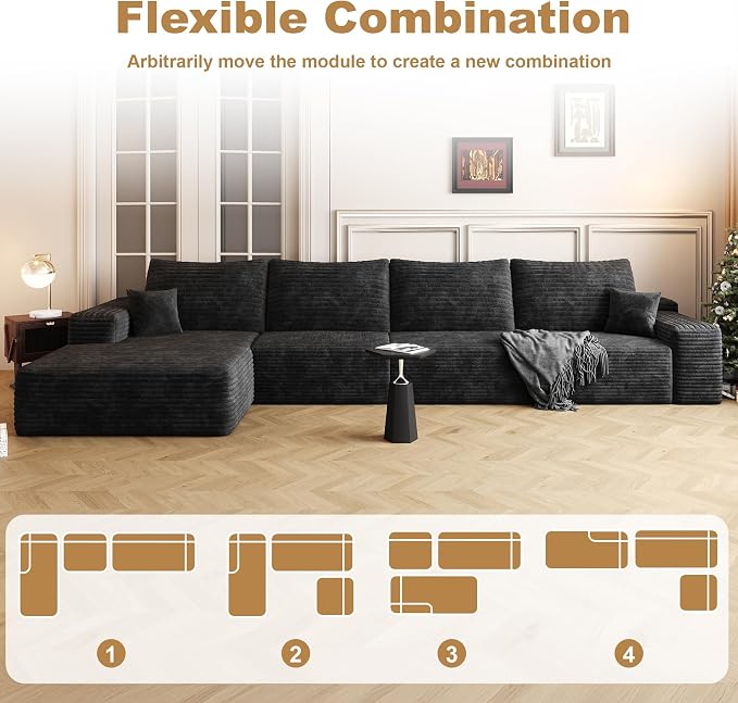 AUGOP 136" Sectional Couches for Living Room Modern Modular Sofa - Image 7