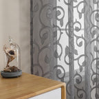 Furman Sheer Charcoal Gray Curtains 90 inches Long - Image 5