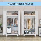 erosoei 71 "Metal Armoire Wardrobe Closet, Steel Clothing Storage Cabinet - Image 3
