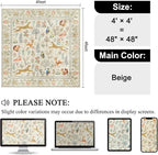DUKINO 4x4 Square Area Rug, Washable Animal Rug - Image 2