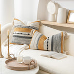 Yellow Mustard Decorative Throw Pillow Cover 20x20 Square Boho Accent - Image 5