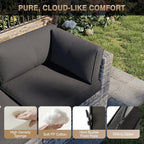 Aoxun Patio Furniture Sets, 8-Piece Outdoor Patio Furniture - Image 4