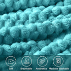 BEDELITE Teal Large Throw Blanket - Image 3