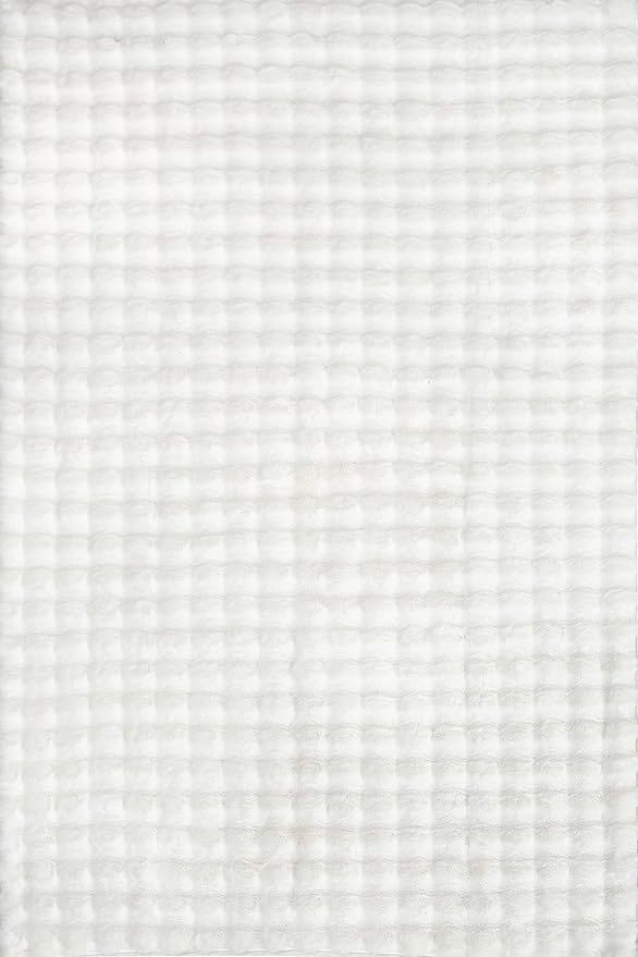 nuLOOM Jeni Off White Checkered Washable Area Rug, Off White - Image 3
