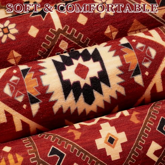 SERISSA 5x7 Washable Non Slip Boho Area Rug - Image 6