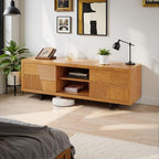 Bme Trapeze TV Stand for Living Room – Wooden Media Console - Image 6