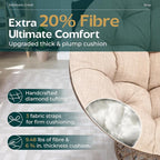 Bme 40" Ergonomic Wicker Papasan Chair - Image 4