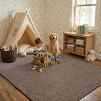 5x7 Coffee/White Area Rug Washable Non-Slip Soft - Image 3