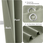 MIULEE Blackout Curtains for Bedroom 2 Panels 34 x 72 Inch Long Sage Green | - Image 4