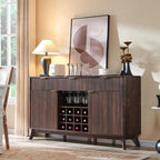 OKD Fluted Wine Bar Cabinet, 3 Drawers, 4 Glass Holders & 12 Wine Racks - Image 9
