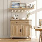 WAMPAT 34’‘ Oak Buffet Cabinet by WAMPAT
