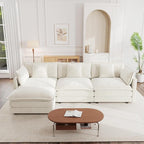 mikibama Modular Sectional Sofa, 111.5 Inch L Shaped Couch Set - Image 4