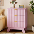 BORNOON Fluted 3 Drawer Dresser, 30.3" Tall Compact Modern Boho Chest of Drawers by BORNOON