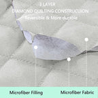 Reversible Loveseat Couch Sofa Covers, Light Grey | Loveseat Covers - Image 3