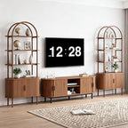 71" Tall Fluted Arched Bookshelf - Image 4