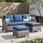 Buenhomino 3 Pieces Patio Furniture Sofa Set-Outdoor Wicker Patio Furniture by AMCLOBA