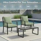 22x22 Inch Patio Chair Cushions Set of 2, Outdoor Furniture Cushions - Image 2