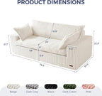 MAXYOYO 76" Bean Bag Sofa Couch, Loveseat Boneless Couch in a Box, Upholstered - Image 2
