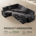 Marsail 110" Sectional Sleeper Sofa - Image 2